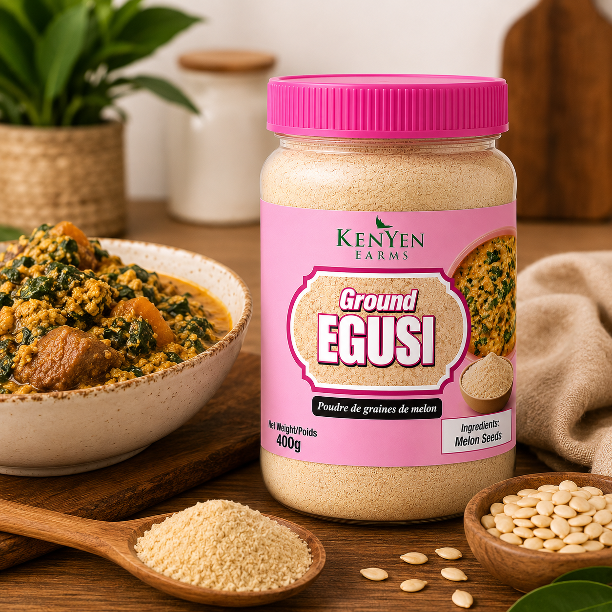 Ground Egusi (Melon Seeds)